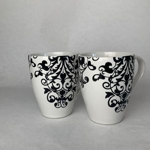 222 Fifth  PTS International Rococo Black & White Mug